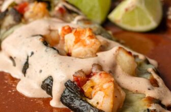 Chiles Rellenos de Camarones (Shrimp Stuffed Poblanos)