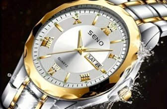 Men’s Quartz Luxury Watches Waterproof Luminous Date Steel & Gold Wristwatches