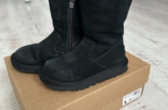 Black Suede Ugg Boots Size 10 (child) 28 Eu K Lil Sunshine With Zip