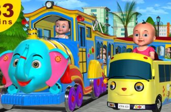 Wheels On The Bus, Train, Car Go Round and Round  | +More 3D Nursery Rhymes & Songs for Children