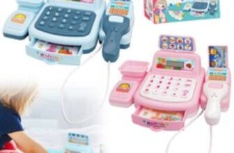 Cash Register Toy Kids Simulation Sounds Pretend Play Shop Till Cash Scanners