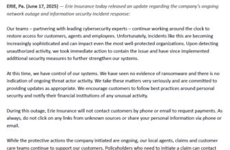 Erie Information Security Event | Statement