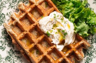 Savory Zucchini Waffles (Gluten-Free, Cheesy)