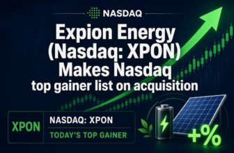 Expion Energy (Nasdaq: XPON) Makes Nasdaq Top Gainer List on Acquisition