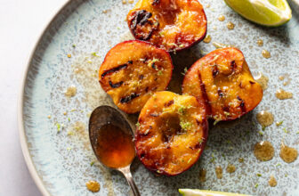 Grilled Maple Lime Peaches – Teeny Tiny Kitchen