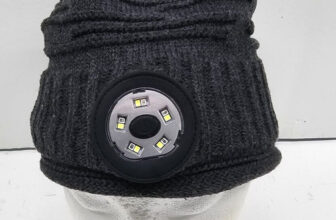 LED Beanie Hat with Light – Stocking Stuffers Gifts for Men Women Gray