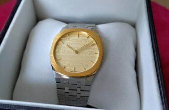 Watch Gucci Thin 25H YA163405 Unisex Steel Two-tone Gold Slim 38 mm