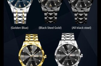 Men’s Quartz Watches 3 ATM Waterproof Luminous Date Stainless Steel Wristwatch