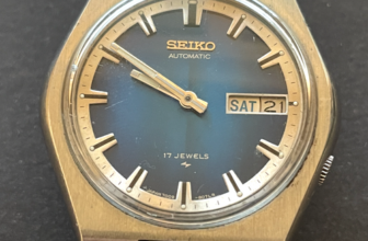 Vintage Seiko 7009-8079 Automatic Men’s Watch Parts/Repair Silver Bracelet Blue