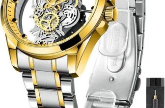Mens Watches with Stainless Steel Strap Casual Business Waterproof Quartz Watch