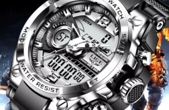 LIGE Digital Mens Military Watch 50m Waterproof Wristwatch LED Quartz Sports UK