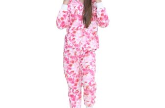 Kids Fleece A2Z Onesie One Piece Jumpsuit Tie Dye Pink Pyjamas Gift For Girls
