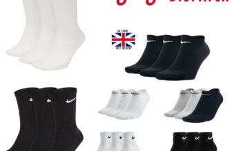 NIKE SOCKS 3 6 12  PAIRS PACK – LIGHTWEIGHT CREW ANKLE MENS WOMENS SPORTS UK