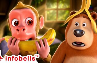 बंदर मामा ने केला खाया🐒🍌Bandar Mama Pahan Pajama-Monkey Song | Hindi Rhymes for Children | Infobells