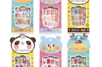 12 Sets x Kids False Nails Pre-Glued Individually Boxed Many Designs Colours