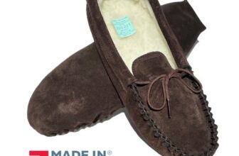 Mens Real Suede Soft Sole Handcrafted Dark Brown Moccasin Slippers. RRP £32.95