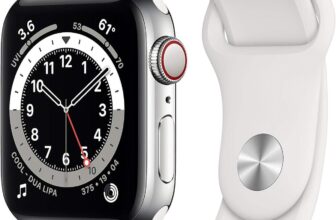 Apple Watch Series 6 Stainless Steel 44MM – Silver/White – 4G – A2376