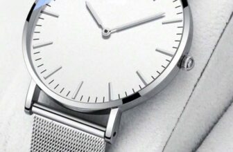Mens Watch.. Ultra Thin Silver & White Business Watch with Mesh Strap Quartz UK