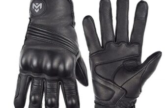 Genuine Leather Touchscreen Motorcycle Gloves with Hard Knuckle Protection