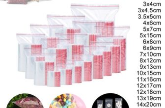 Zipper Sealing Bags Clear Plastic Storage Bag for Jewelry Packing Sealed Pouch