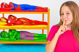Nastya and Super heroes escape story