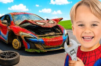 Vlad and Niki Restoration Spiderman toy car