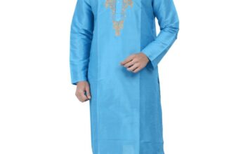 Men’s Ethnic Indian Bollywood Design Kurta Sherwani 2pc Suit (Worldwide Postage)