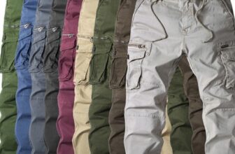UK Mens Elasticated Waist Cargo Combat Work Trousers Joggers Pocket Cuffed Pants