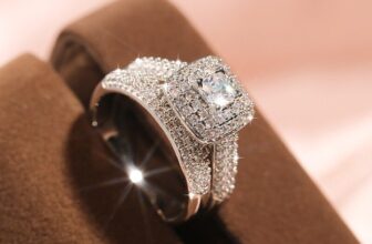 925 Silver Crystal Zircon Rings Womens Engagement Wedding Ring Sets Jewellery