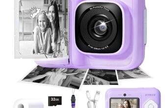 Kids Camera, 1080P Instant Digital Print Camera for Kids, Christmas Birthday Gif