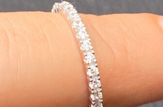 14k Solid White Gold Lab Created Diamond Eternity Stackable Ring Wedding Band