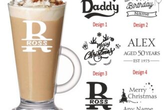 Personalised Engraved Latte Glass Gift For Him Men Christmas Gifts Xmas Present