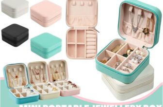 Small Jewellery Box Organizer Travel PU Leather Carry Jewelry Storage Case Box