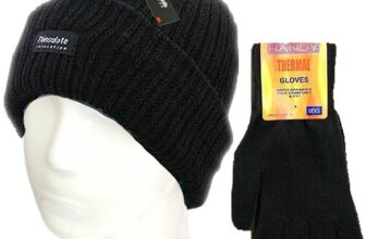 Mens Black Thermal Winter Hat and Gloves Set . FAST DELIVERY 🚚💨