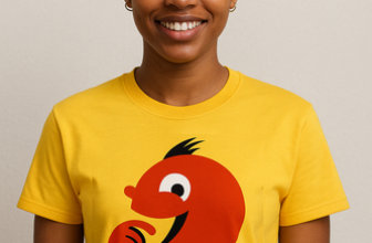 Happy Eater Yellow or red T-Shirt black mirror