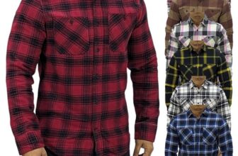 Springfield Mens Flannel Buffalo Check Shirts Soft Long Sleeve Lumberjack Shirts