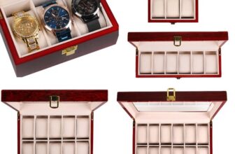 3-12 Slots Watches Storage Box Jewellery Display Collection Organizer UK STOCK