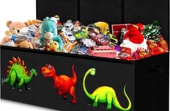 Extra Large Toy Box Chest for Boys, Collapsible Sturdy Storage Bins with Lids