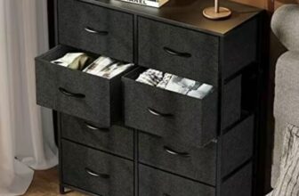 Dresser with 8 Drawers Chest of Drawers Furniture Fabric Dresser for Bedroom