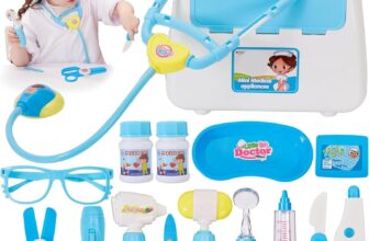 16 Pcs Kids Doctor Play Set Role Play Toy with Lights & Sounds, Gift for 3+ Boys