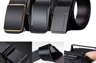 Mens Automatic Buckle Ratchet Waistband Waist Belts Leather Belts High-Quality
