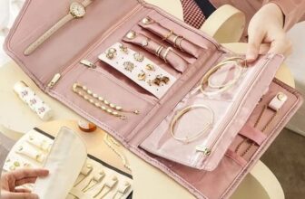 Foldable Jewelry Case Pouch Roll Travel For Journey Organiser Jewellery