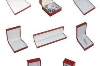 Red Leatherette Jewellery Boxes Ring Earring Necklace Bracelet Watch Pendant box