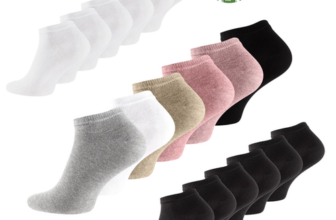 Women Men Bamboo Ankle Socks, Trainer Socks Soft 6 pairs ladies socks pink black