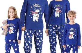 Family Matching Pajama Sets Cute Polar Bear Sleepwear Christmas Clothes Nighty