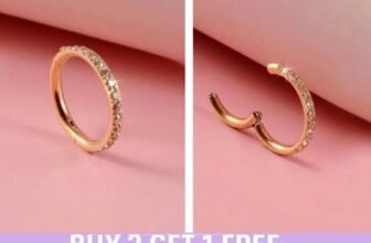 Nose Ring Clicker Hinged Crystal Paved Ring Diamante  Hoop Tiny Small Nose Ring