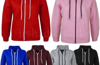 New Kids Girls And Boys Unisex Plain Fleace Hoodie Zip Up Style Size 7-13 Years