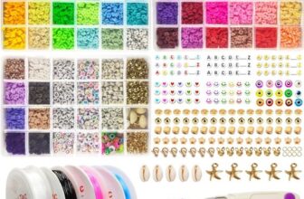 10500PCS Clay Beads Bracelet Making Kit Clay Flat Polymer Beads Jewellery Gift
