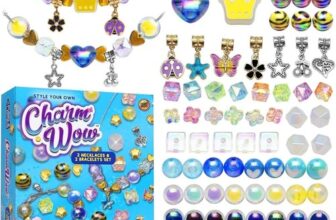 CharmWow  100 piece Jewllery Making Kit for Kids Age 4+ DIY Necklace & Bracelets