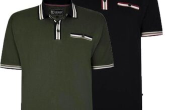 Mens Polo Shirt Short Sleeve Plain Tipping Collar Pique T Shirt Shirt Summer Top